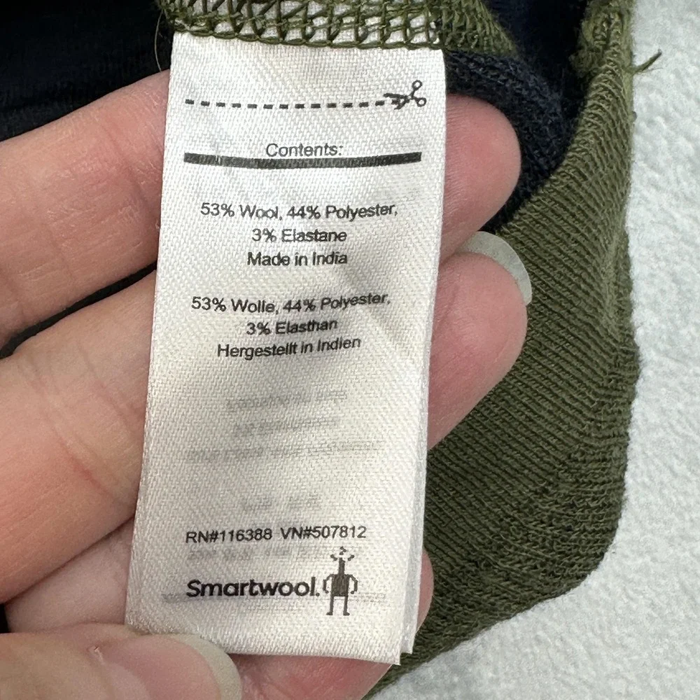 Smartwool Intraknit 200 Shirt Mens Medium Green Wool Thermal Base Layer